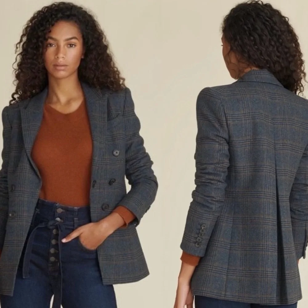 VERONICA BEARD Yareli Wool Plaid Blazer - Picture 6 of 8